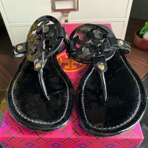 Tory Burch Black Patent Miller Sandal size 11